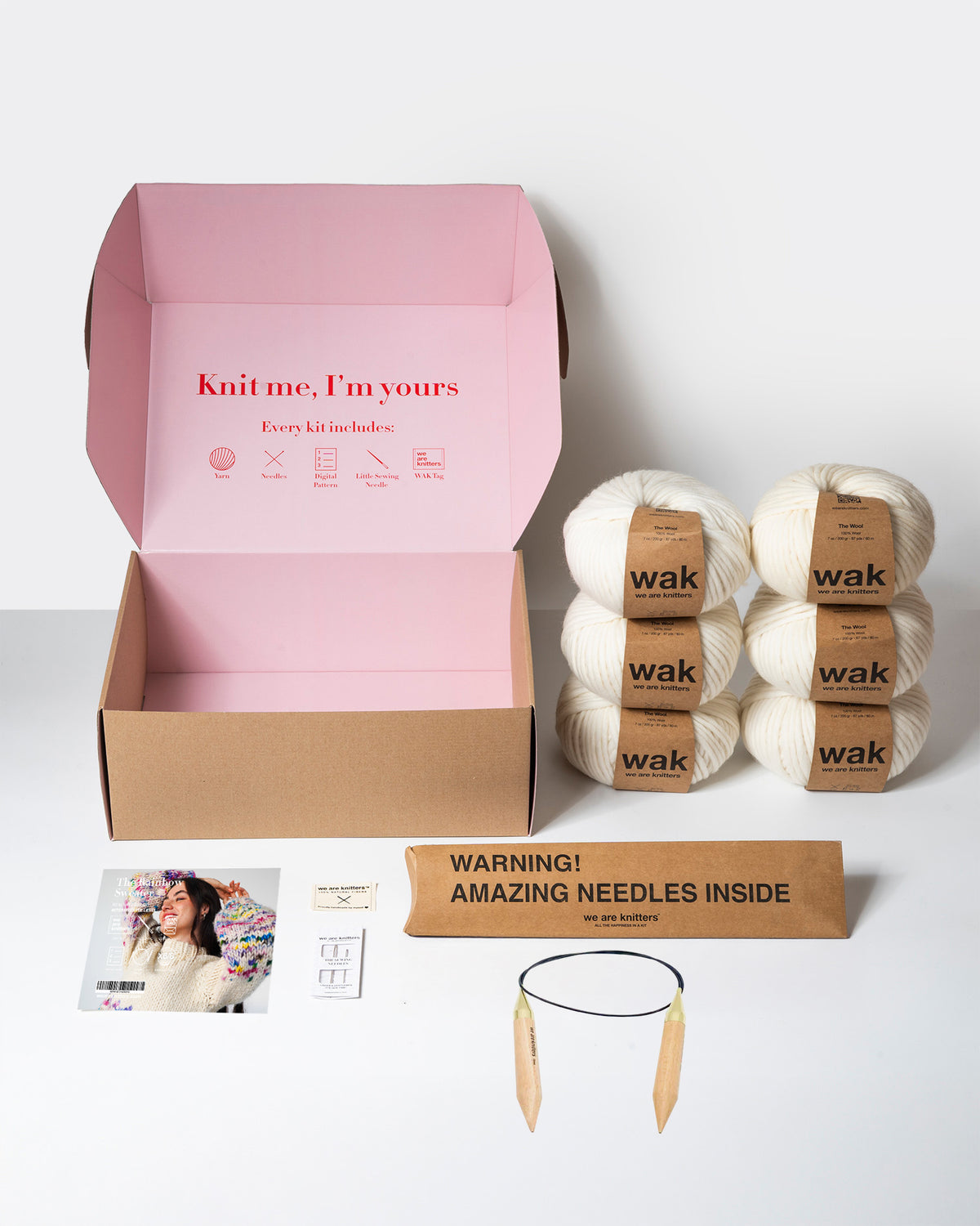 The Rainbow Sweater Kit x @paula.on.knits - Yummy Yarn Version