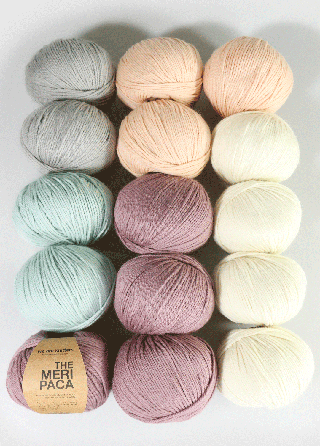 Pack di 15 gomitoli di Meripaca Yarn