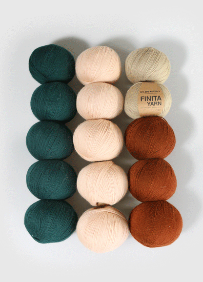Pack di 15 gomitoli di Finita Yarn