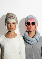 2 Kits Bundle @trustthemojo | The Blueberry Muffin Snood and Headband + Milkshake beanie - Yummy Yarn Version
