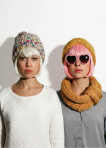 2 Kits Bundle @trustthemojo | The Blueberry Muffin Snood and Headband + Milkshake beanie - Yummy Yarn Version