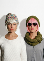 2 Kits Bundle @trustthemojo | The Blueberry Muffin Snood and Headband + Milkshake beanie - Yummy Yarn Version