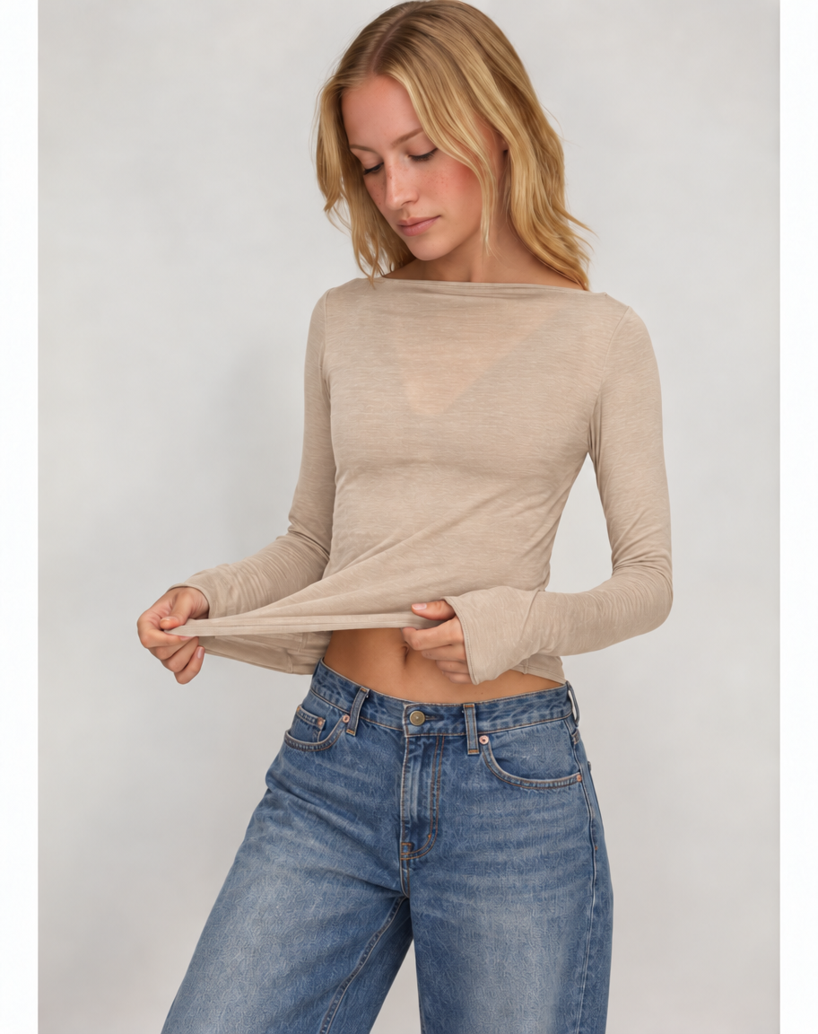 Maglia ultra morbida con scollo a barchetta e cashmere - Viola (Prossimamente)