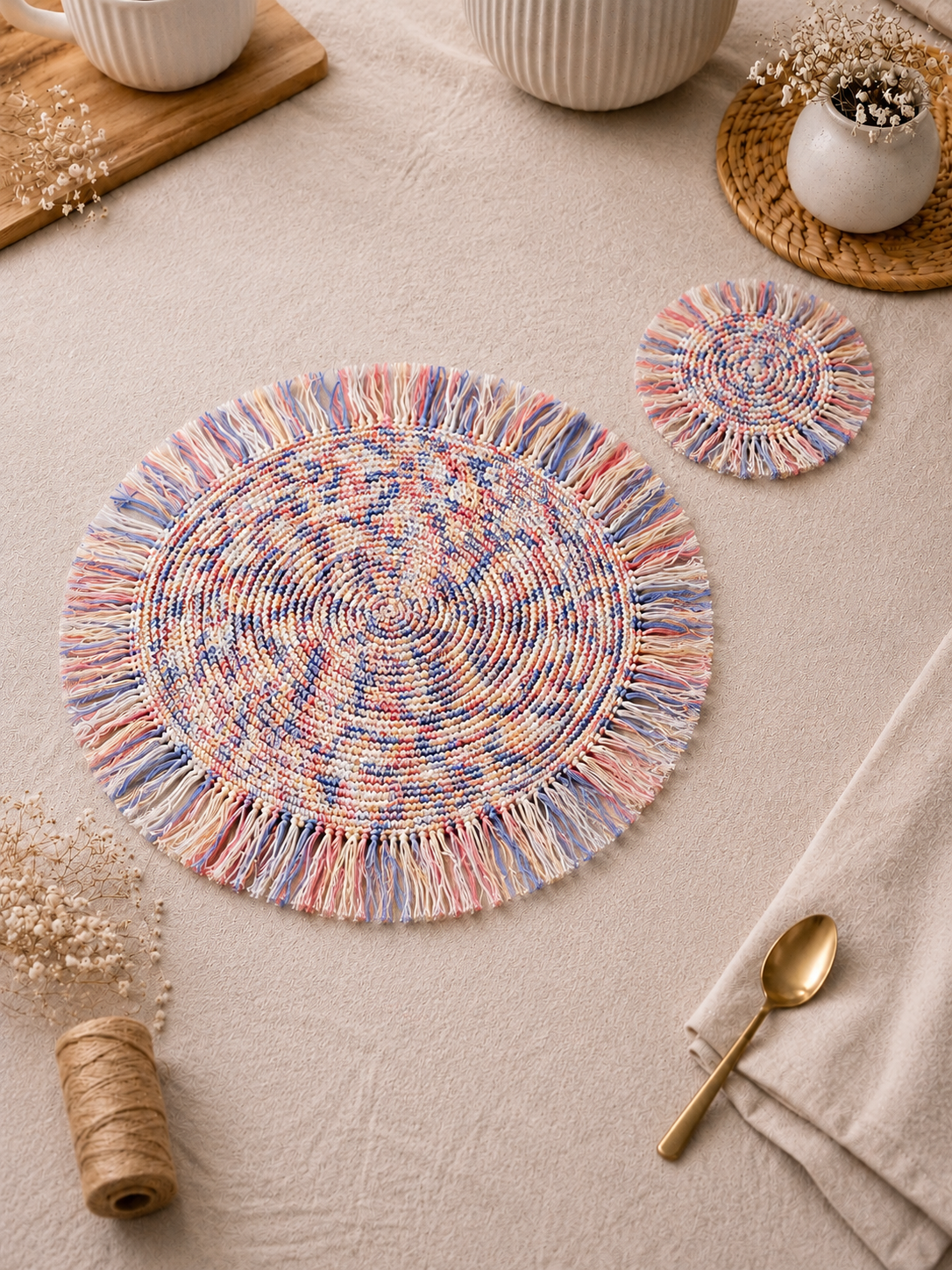 Thasos Kit set tovaglietta e sottobicchiere