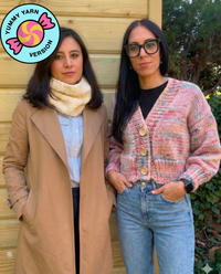 2 Kits Bundle | Knitting Stitch Sampler Kit Make your first Snood + Tupelo Cardigan - Yummy Yarn Fine Version