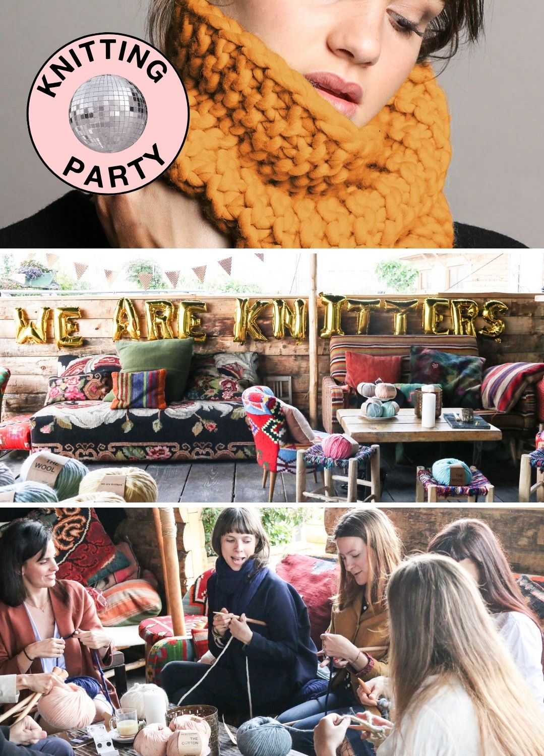 Friendsgiving Knitting Party Kit - Knit Matching Snoods