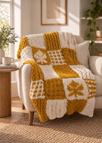 Autumn Leaves Stitch Sampler Blanket Kit – Versione Yummy