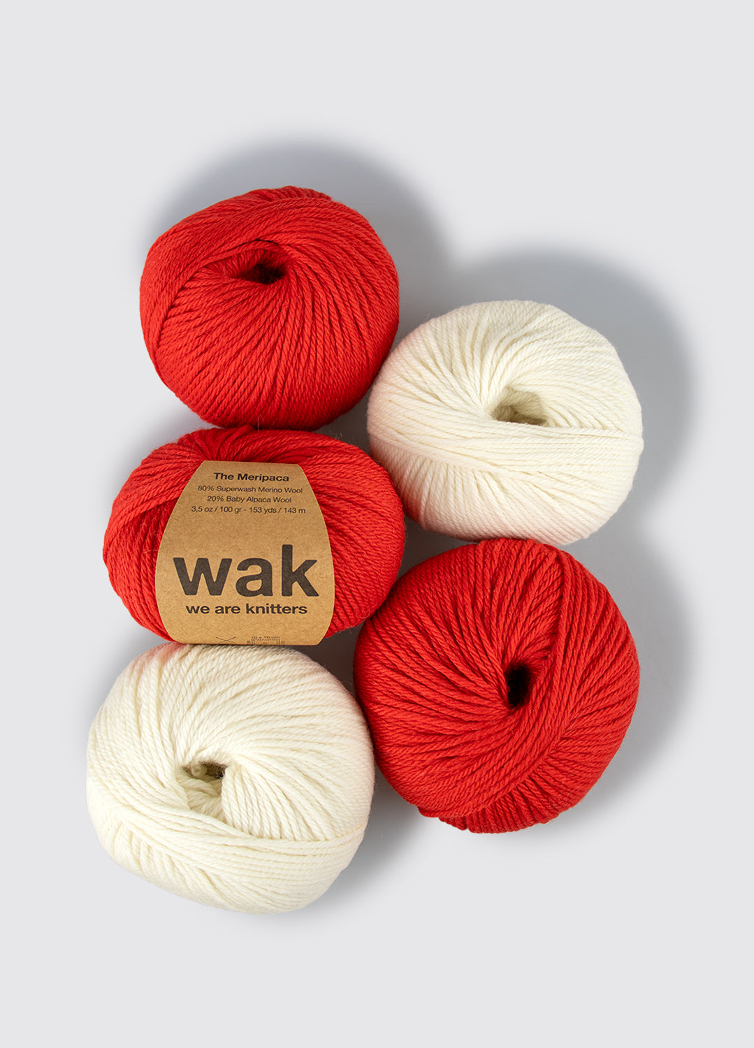 Pack di 5 gomitoli di Meripaca Yarn