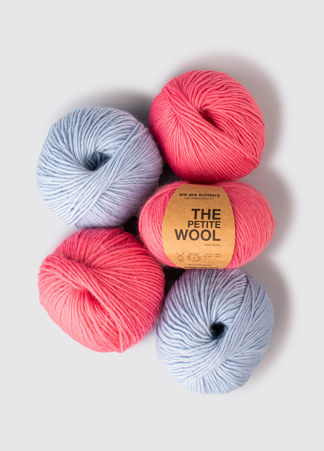 5 Pack of Petite Wool Yarn Balls