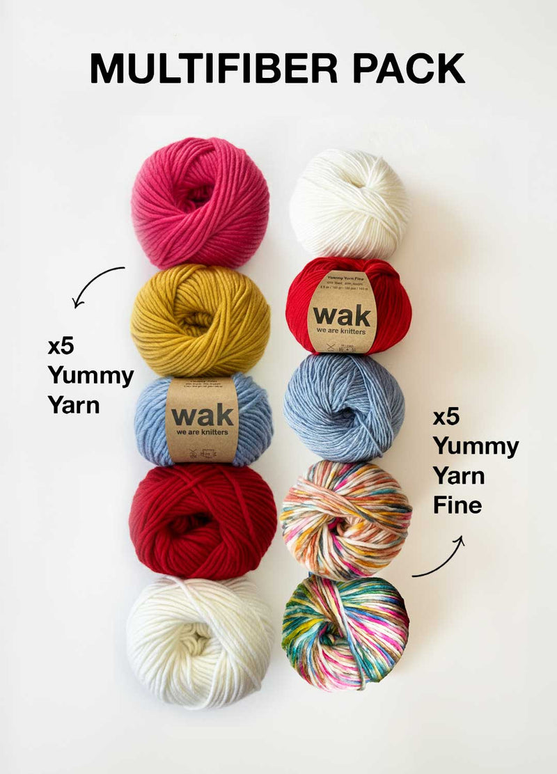 Pack di 10 gomitoli di filato Yummy Yarn e Yummy Yarn Fine