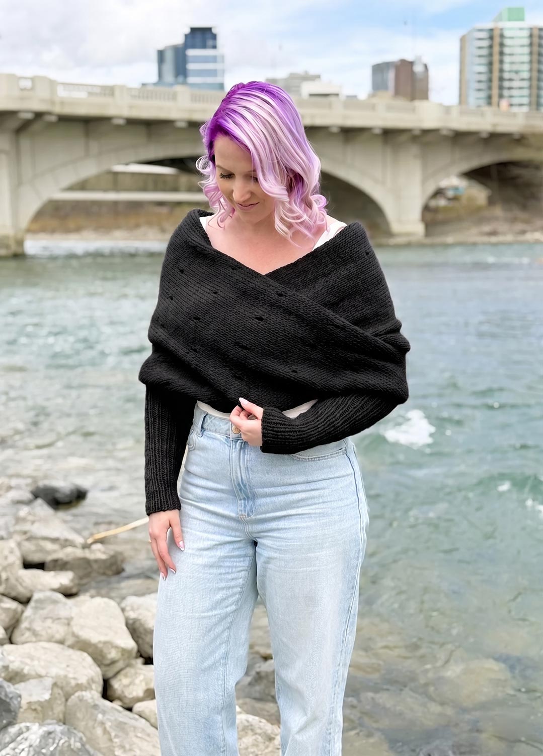 Easy Eyelet Sweater Scarf x @knitatude Kit - Offerta del mese