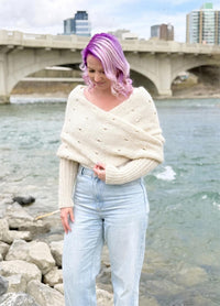 Easy Eyelet Sweater Scarf x @knitatude Kit - Offerta del mese