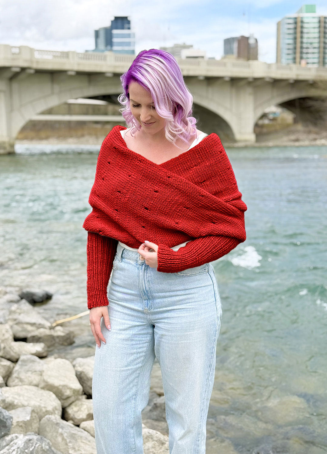 Easy Eyelet Sweater Scarf x @knitatude Kit - Offerta del mese