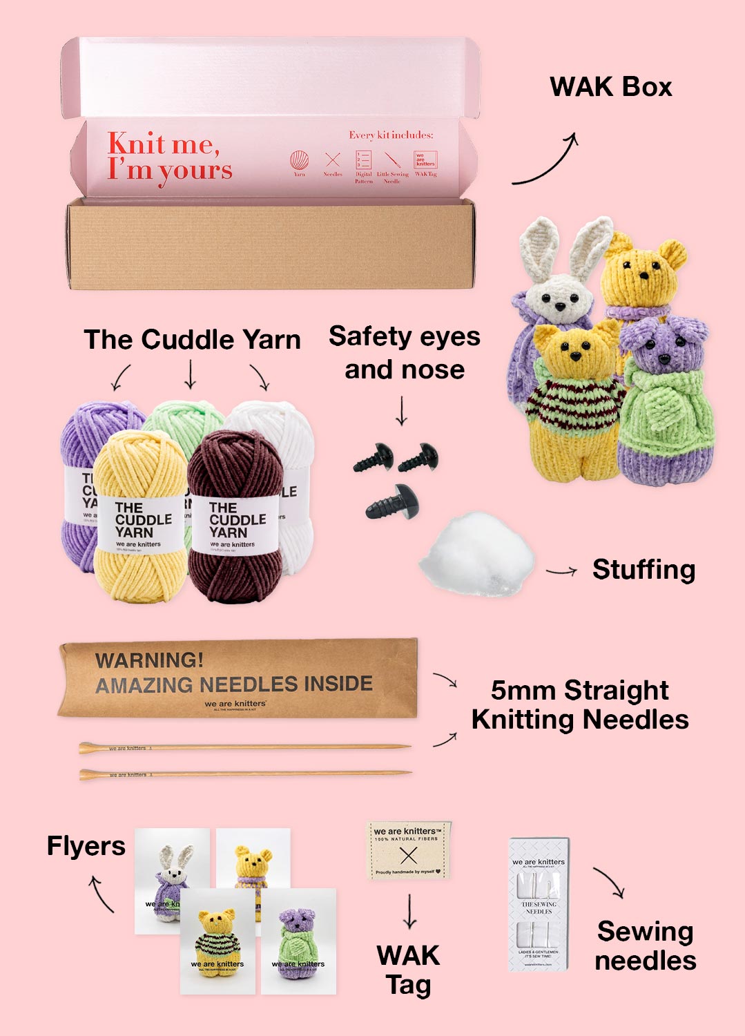 The Knitty Pet Pals Bundle Kit - Kit Bundle da 4 - The Cuddle Yarn