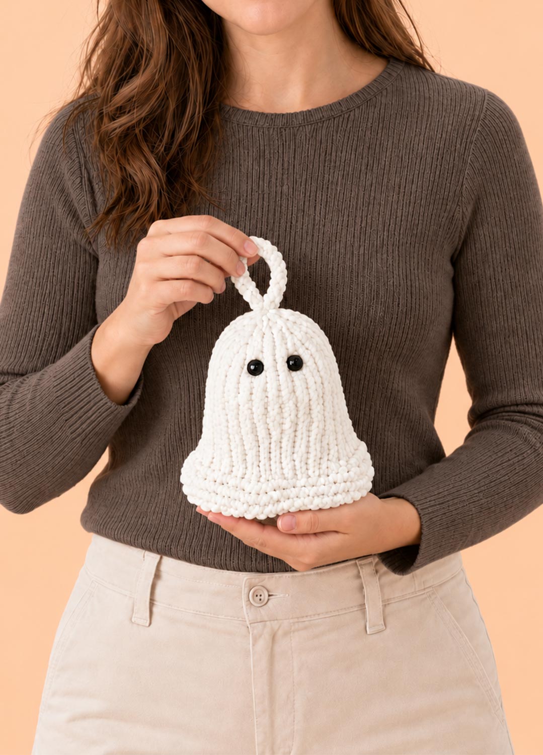 Il ciondolo fantasma Knitty – Kit facile per lavorare a maglia un fantasma