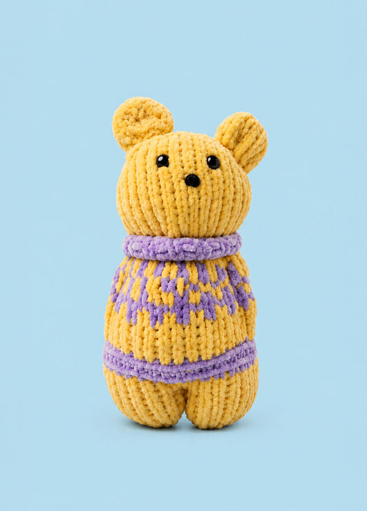 The Knitty Bear - Mini Knitted Bear Kit di livello facile - The Cuddle Yarn