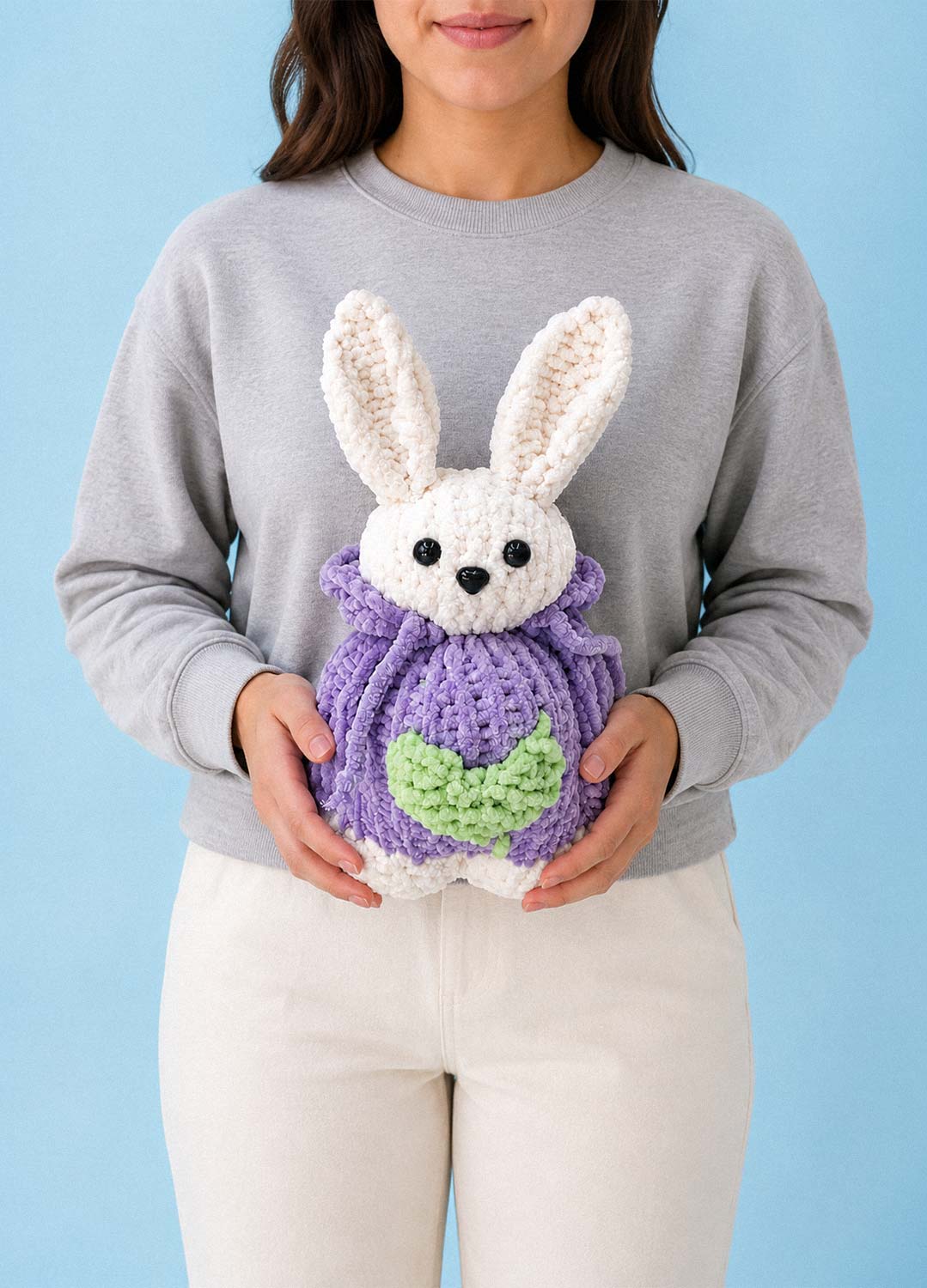 The Knitty Bunny - Mini Knitted Bunny Kit di livello facile - The Cuddle Yarn
