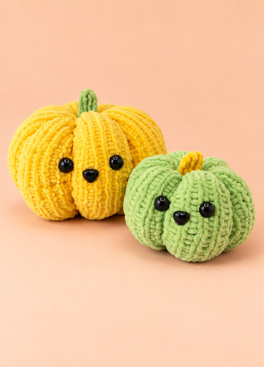 Le zucche Knitty – Kit facile per lavorare a maglia delle zucche