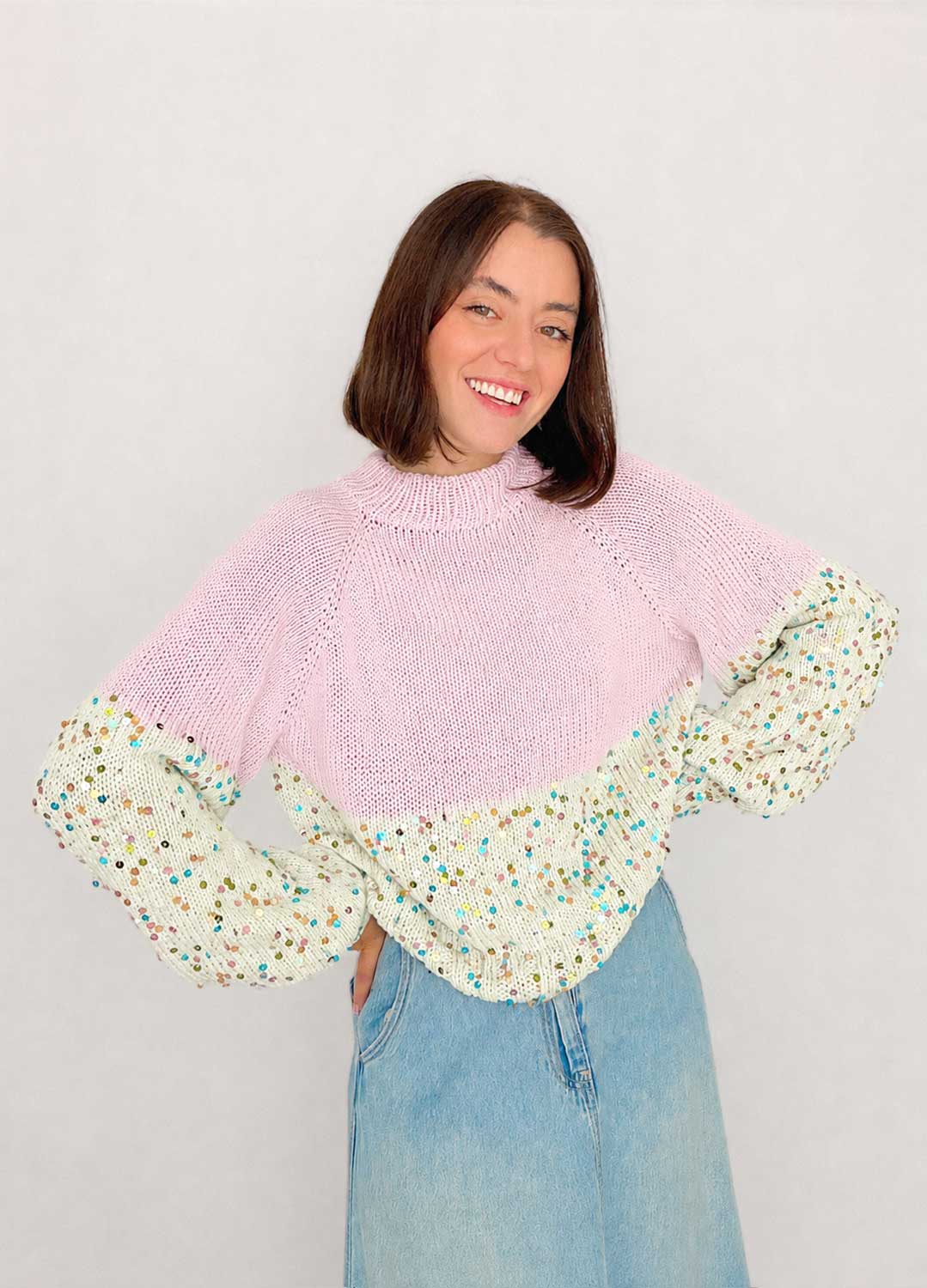 The Rainbow Dancing Queen Sweater Kit x @paula.on.knits