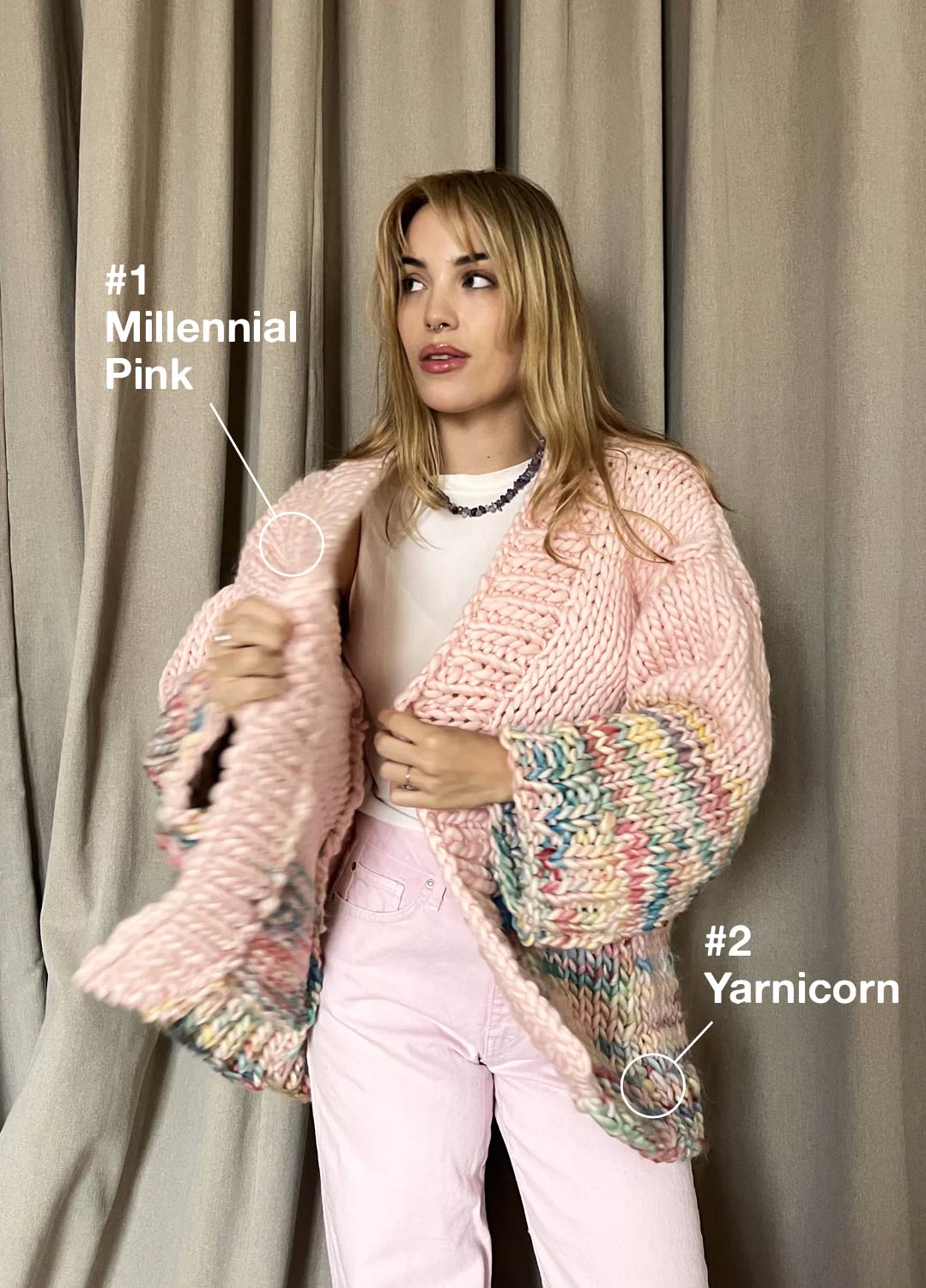 Sprinkle Simone Cardigan Kit - Yummy Yarn Version