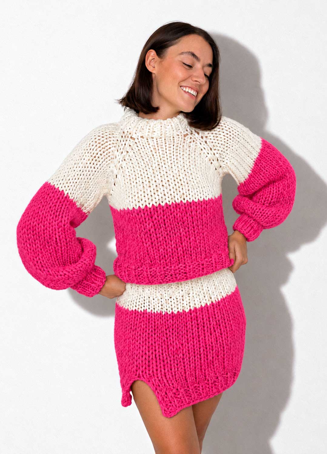 The Rainbow Skirt & Sweater Set Kit x @paula.on.knits – Versione The Yummy Yarn